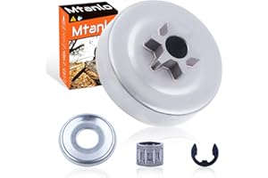 MTANLO Kit de tambor de embrague de piñón de 3/8 pulgadas 6T para motosierra Stihl MS171 MS181 MS211 MS 171 181 211 piezas de repuesto con clip de arandela de rodamiento de jaula de aguja