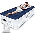 Active Era Luxury Single Size Air Mattress - Elevated Inflatable Air Bed, Electric Built-in Pump, Raised Pillow & Structured I-Beam Technology
