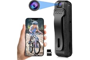 UPROZIL Body Camera,Body Cameras with Audio and Video,HD 1080P Body Cam with Night Vision,Small Camera with 32GB Memory Card for Walking Home Office Meeting Bike Hiking