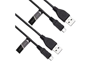 Keple 2x Pack Compatibile con Sony Playstation 4 (PS4) XBOX ONE Steam Razer Wildcat Controller Joystick Carica e gioca cavo USB Cavo extra lungo a lunga durata (3m)