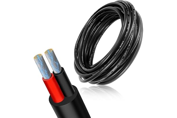 Elektrisk tråd, 5 meter, 16 AWG, 2 x 1,5 mm², 2-ledare, flexibel förtennad kopparkabel, flertrådig, hög temperaturbeständighet, strömkabel för DC 5 V/12 V/24 V, LED, bil