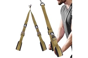 LARA STAR Mocowanie kabla Tricep (stabilna długość 30-60 cm), większy zakres ruchu, długie paski przedłużające triceps, akcesoria do krzyżowania, idealne na siłownię / do użytku domowego