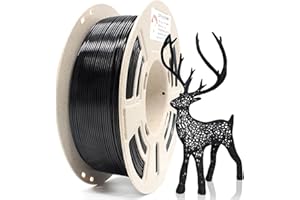 RepRapper PLA Filament 1.75 mm 1KG for 3D Printers 1kg Spool (2.2lbs), Dimensional Accuracy +/- 0.03mm Easy Handling 3D Printing Filament, Black PLA