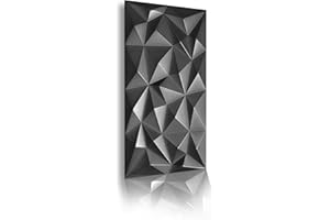 I K H E MALARKA Paneles 3D de poliestireno XPS - Paneles de pared y techo modernos - Paneles de pared ligeros y flexibles 100 cm x 50 cm / ‎‎6 m² - 12 piezas (Negro 03)
