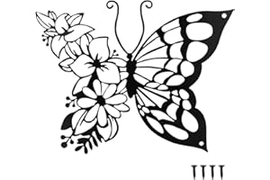 LIYIJIKEJI Decorazione da Parete in Metallo Nero, Farfalla Decorazioni Moderni Muro Arte Minimalista, Quadretti da Parete in Metallo per Casa Camera da Letto Soggiorno Bagno Galleria Corridoio(Farfalla)