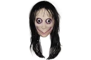 molezu MOMO Masken, Horror Masken Halloween Monster Maske, Gruselige Kostüme Party Gummi Latex Maske für Halloween