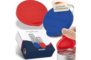 FRISCHFRESH - Couvercle pour canettes de boisson: 0,25/0,33-0,5l+ (rouge et bleu foncé, 0,33-0,5l+) (Conforme BPA-free) Parfaite protection en festivals, à la plage, dans le jardin et en déplacement