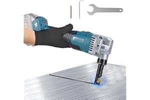 Kocusu Batterie pour grignoteuse de tôle compatible avec Makita 18 V (sans batterie), 950 W, grignoteuse électrique, grignoteuse en métal 3 niveaux réglables pour l'acier inoxydable, le fer