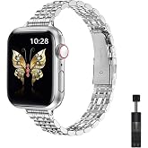 EWEC Apple Watch Uyumlu Jubilee İnce &Ccedil;elik Kordon - 49/46/45/44/42/41/40/38mm Uyumlu - Apple Watch SE Series 3/2/1 &amp; Watch Ul