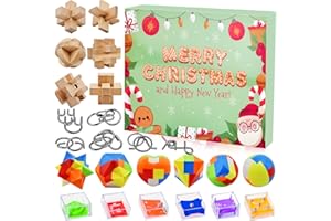 PEAZELEE Adventskalender 2024 für Kinder, Brain Teaser Adventskalender, 24 Stück Weihnachts-Countdown-Kalender Geschenk-Box große Herausforderung Puzzlespielzeug für Jugendliche Jungen Mädchen Erwachsene
