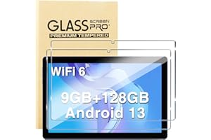 KUSINHOKA Protector de Pantalla para Doogee U10/U10 Pro/U9, [2 Pack] Cristal Templado Película Anti-arañazos, Alta Dureza, Sin Burbujas, HD Clear Vidrio Templado Tablet Protector
