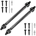 14 Inch Self Closing Metal Spring Gate Closer for Light to Heavy Duty Wooden Gates and Doors - Black (14GSC 2Pack)