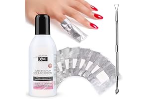 STRIYCO ESSENTIALS Nail Polish Remover Kit with Foil Wraps, Professional Acetone Soak-Off System, Gel and Shellac Removal