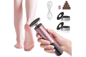 ZIWEO 2-IN-1 Hornhautentferner Elektrisch, Wiederaufladbarer Hornhaut Entfernen Fuß 6 Stufen Einstellbar mit Austauschbaren Fußfeilen, Pediküre Set für rissige Fersen Hornhaut harte Haut