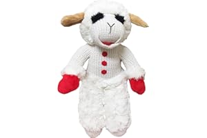 MULTIPET Juguete para Perro de Cordero de pie de 13 Pulgadas, Color Blanco