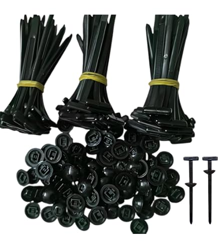 50 Pcs Cable Tie Holder, Black Cable Ties, Zip Ties For Car Repair, Cable Management, And Quick Fix Solutions, Ideal For Automotive And Household Use (Black