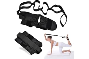 Wisebom Yoga Stretching Strap, Painless Legs Band für Yoga Physiotherapie Rehabilitation Training, Beinstrecker Gurt, Yogagurt Faszien Strecker, Faszienstrecker zum Dehnen der Beinmuskulatur (Schwarz)