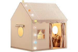 JIEBWCHA Tienda De Juego para Niños, 120×105×128cm Tienda De Campaña para Niños, Ttela De Poliéster&Soporte De Metal Ienda De Campaña Interior, con Bolas De Colores, Gran Espacio, Cómodo