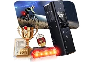 JDBL 8.0 Performance Upgrade Rear Bike Lights Front and Back【1800LM Extreme-1000m Range】Bike Light【4000Mah-Smart 12H Runtime】Stormproof Bicycle Llights USB-C Fast Charge For Distance.Trail.Commute.