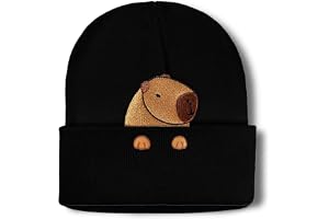 Capybara Hatt Mössa Presenter, Stickad Djurhatt, för Kvinnor Män Capybaraälskare, Varma Broderade Stickade Mössor i Vinter, Juldekoration för Födelsedag, Capybara Presenter
