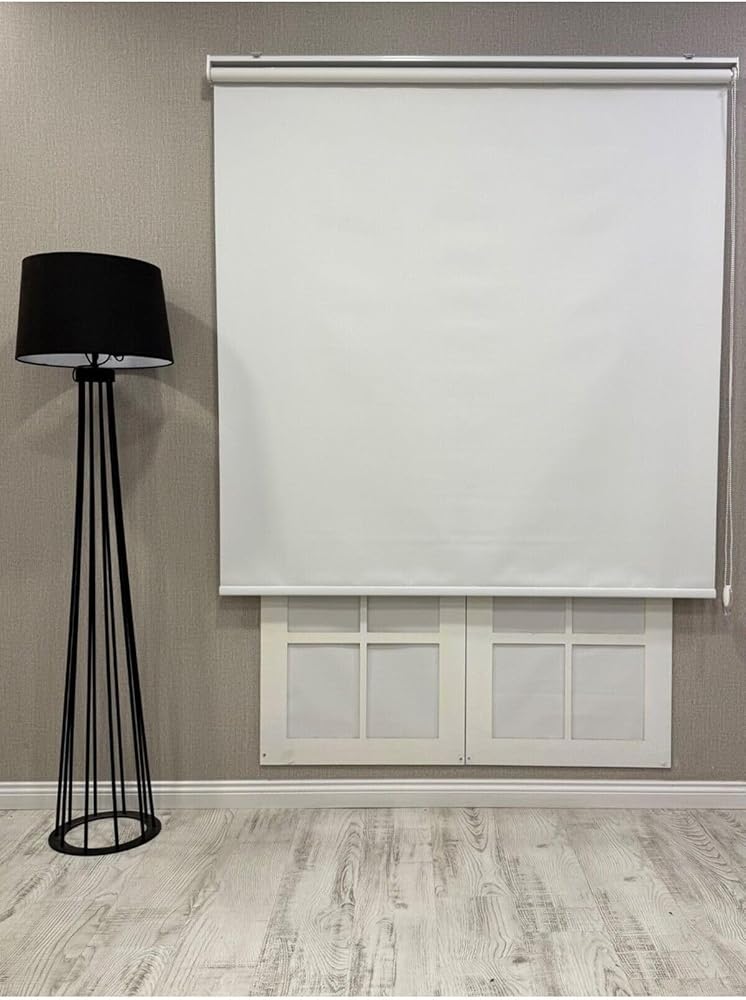%100 Işık Geçirmez Blackout Stor Perde, Beyaz, 180 x 200