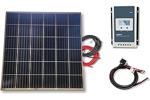VIASOLAR Kit 200W PRO con regulador MPPT 12V panel solar placa cuadrada monocristalina células PERC de alta eficiencia para caravanas autocaravanas