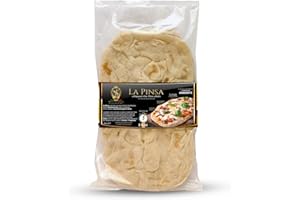 ‎DE LUCA Vorgekochte Artisan Pinsa, Basis zum Würzen und Erhitzen, mit E.V.O.-Öl. und Mutterhefe, hergestellt in Italien, De Luca 500 g, 2 Pinsa-Basen mit 250 g, Schachtel mit 4 Basen, 2 Packungen