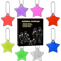 6 Pièces Porte-clés Réfléchissant Pour Cartable,Pendentifs Réfléchissants Pour Sac à Dos,Porte-clés Réflecteur,Solide Et Durable,pour Le Cyclisme,la Randonnée,la Course à Pied(Trois Couleurs