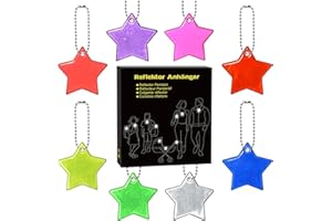 ‎DEALKITS Sicherheits Reflektor-Anhänger Schulranzen Leuchtend, Kinder Reflektoren Sicherheits-Anhänger als Party Mitgebsel Geschenk geeignet für Puppensitze Rücksack Handtasche Jacken Fahrrad Laufen Spielzug