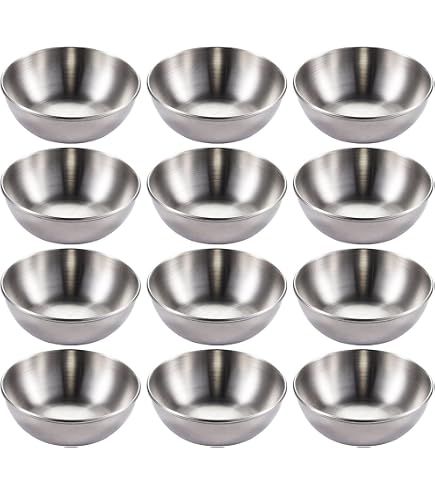 8 Stück Edelstahl Soßenschalen, 7,9 Cm – Perfekt Für Dips, Sushi & Gewürze