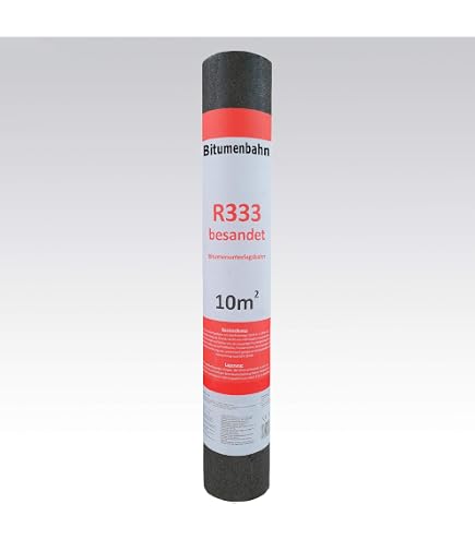 Bitumen-Dachdichtungsbahn V13, 10 m²/Rolle, Glasvlieseinlage, fein
