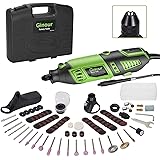 Multifunktionswerkzeug, Ginour 170 W Drehwerkzeug 8.000 bis 35.000rpm, mit 105 Zubehör und 4 Aufsätze Inkl. Schutzhaube, 7 Dr