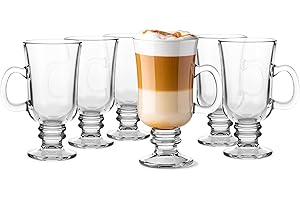 Glasmark KROSNO 1992 Ensemble De 6 Pièces 200 ml Café Irlandais Convient Au Lave Vaisselle Résistant Eau Jus Boissons