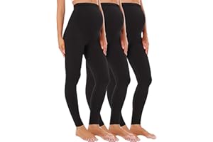 Foucome Women's Over Bump Super Soft Support Maternity Leggings Cropped Pants