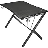 Trust Gaming Bureau Gamer 116 x 75 x 76 cm Dominus GXT 711 - Grande Table pour Ordinateur/PC, Support pour Casque et Porte-go