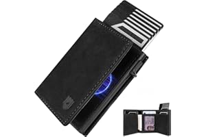 DODENSHA MagSnap moero portafoglio I portafoglio uomo piccolo I porta carte di credito uomo 10+ Karten I portatessere uomo tascabile I Protezione RFID I Braun I 12.5x10x3.5 centimeters