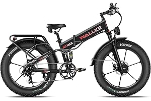 W Wallke X3 Pro Dual Motor Electric Bike Full Suspension Foldable 26 Inch Fat Tire Mountain Electric Bike Batteria 48V22AH Freni idraulici