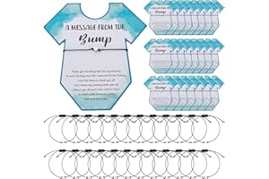 FINGERINSPIRE 24sets Baby Shower Favors for Guests 24pcs Paper Bracelet Display Cards with 24pcs Adjustable Cute Heart Braided Polyester Cord Bracelets for Gender Reveal Party Gifts