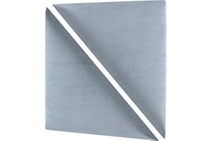 ‎MOLLIS HOMELIKE INTERIORS MOLLIS Polsterplatte, Dreieckiges und Dekoratives Wandpaneel, Geeignet als Bettkopfteil oder Aufprallschutz, Reduziert Schall und Verbessert Akustik, aus Schaumstoff, 30 x 30 cm, Hellblau