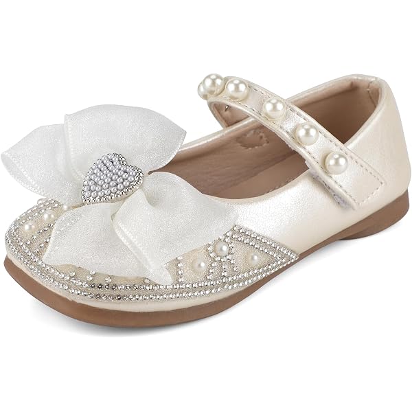 Chaussures Mary Janes Pour Fille - Style Princesse Avec Semelle Caoutchouc | Taille 26 à 37 EU
