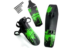 FETESNICE Garde-Boue de vélo Avant et arrière pour VTT,Garde-Boue de VTT,Garde Boue,Mountainbike, vélo de Route, Vert
