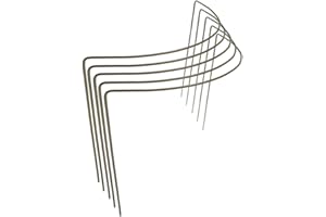 Novatool Lot de 5 tuteurs d'arbustes - Demi-cercle - 40 cm de diamètre - 35 cm - Aspect rouille