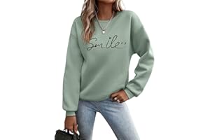 Minetom Pullover Damen Herbst Winter Sweatshirt Rundhals Langarm Pulli Frauen Oberteil Sweatshirts ohne Kapuze