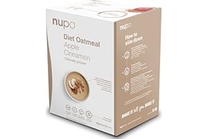 NUPO Diet Oatmeal Mela Cannella - Pasto dietetico premium per la gestione del peso I Pasto sostitutivo completo per il controllo del peso I 12 porzioni I Senza OGM