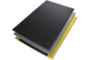 Floordirekt Esterilla antifatiga Softer-Work-Mat 90 x 500 cm, color negro – Esterilla ergonómica – Superficie acanalada, antideslizante y amortiguadora