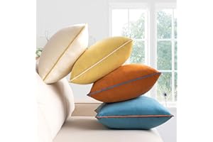 NOSTHEART Federe Cuscini Divano 45x45 Set da 4 Fodera per Cuscino Velluto Morbido Decorativo Federa Cuscino Copricuscini Decorativi per Soggiorno, Camera da Letto