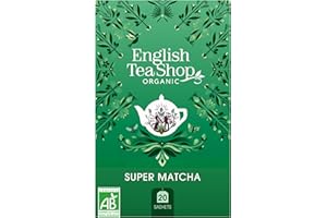 English Tea Shop - Thé vert matcha bio, riz grillé et maté - Boîte de 20 sachets