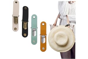 PHIOMUUE 4Pcs Travel Hat Clips - Hands-Free Baseball Cap Carrier for Backpacks, Luggage & Wallets - Elastic Hat Holder Rack & Bag Accessory for Outdoor Travel