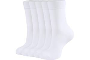 CLOSEMATE Damskie Skarpety do Łydki 5 Par Skarpetki do Co Dzień Antypoślizgowy Bawełniane Komfortowe Cienkie