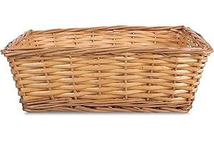 green leaves Wicker Hampers Retail Display Gift Hampers Storage Basket Box (Honey, 5)